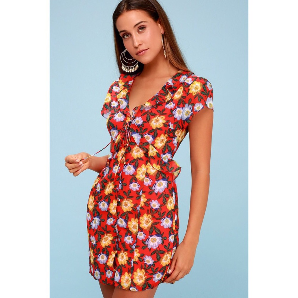 The Fifth Label Floral Red Dress